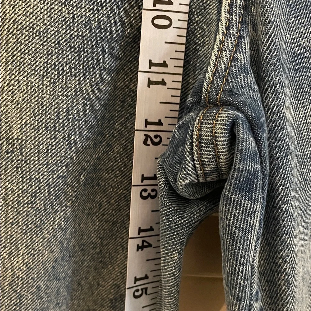 L.L. Bean Men's Relaxed Fit Distressed Flannel Underneath Denim Jeans